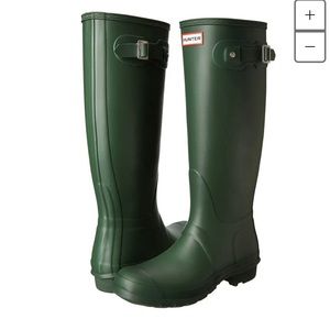 Hunter Women's Tall Rain Boots in Dark Green